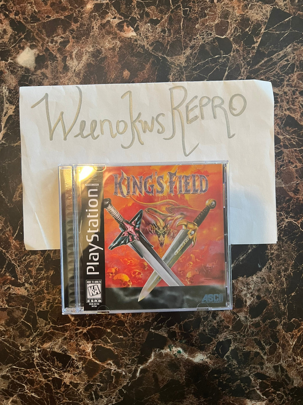 Kings Field 1 REPLACMENT CASE No Disc! Ps1