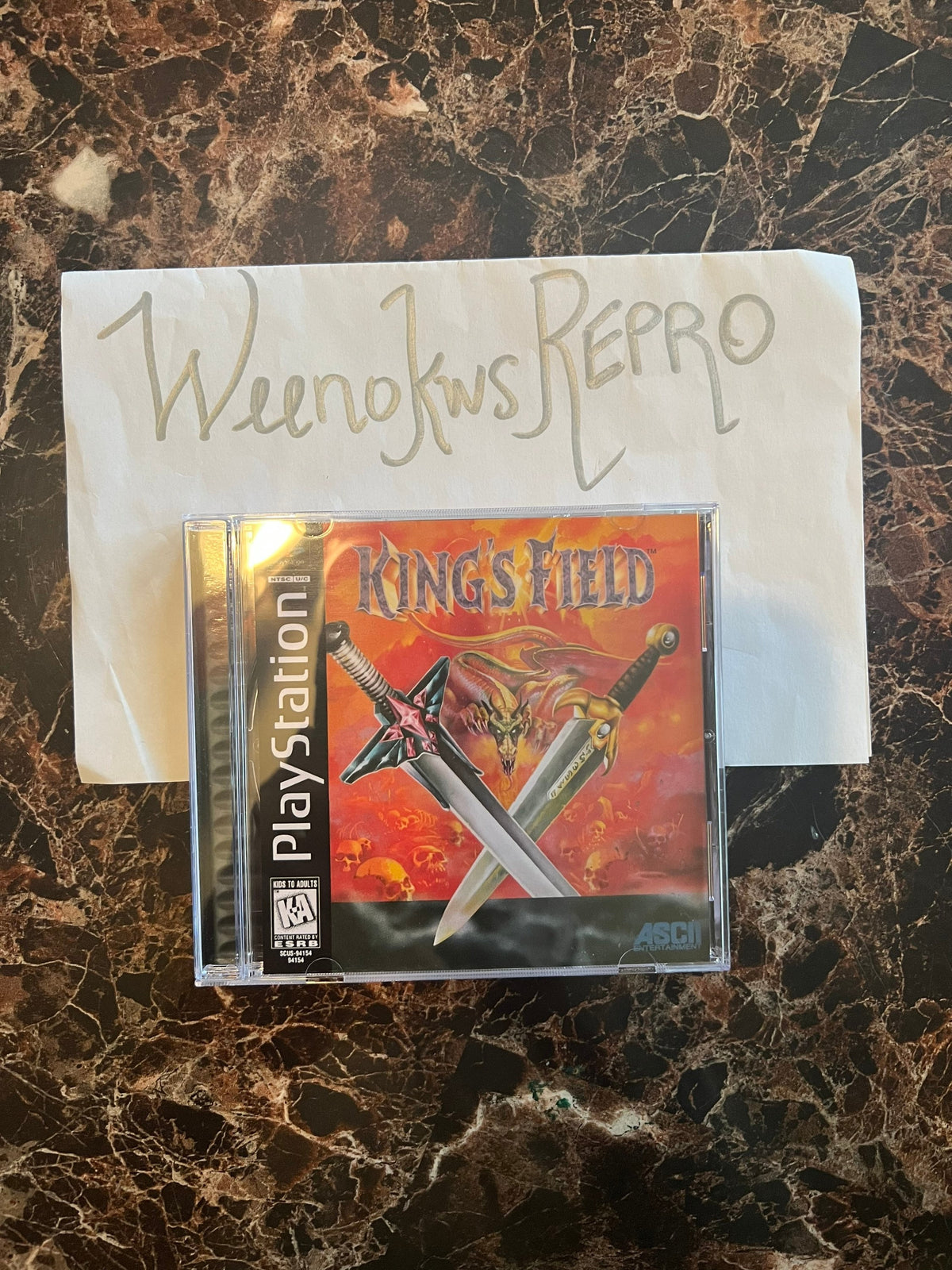 Kings Field 1 REPLACMENT CASE No Disc! Ps1