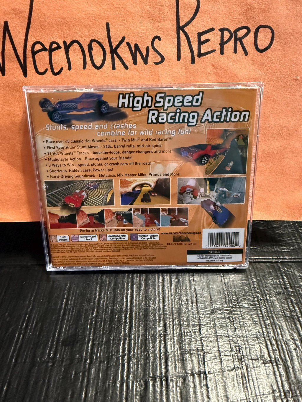 Hot Wheels Turbo Racing REPLACEMENT CASE No Disc! Ps1