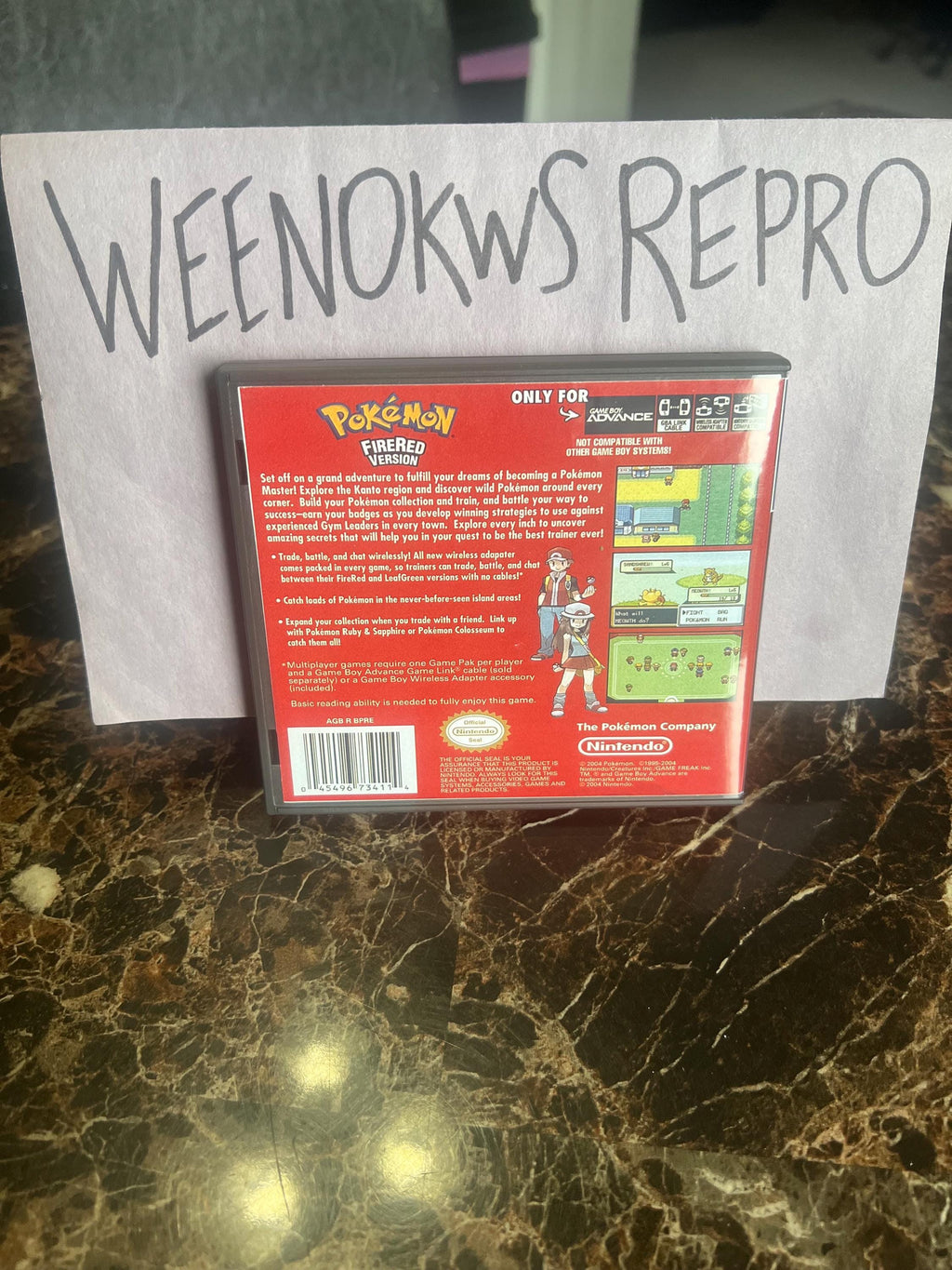 Pokémon Pokemon Fire Red REPLACEMENT CASE No Game! Nintendo Gameboy Advance