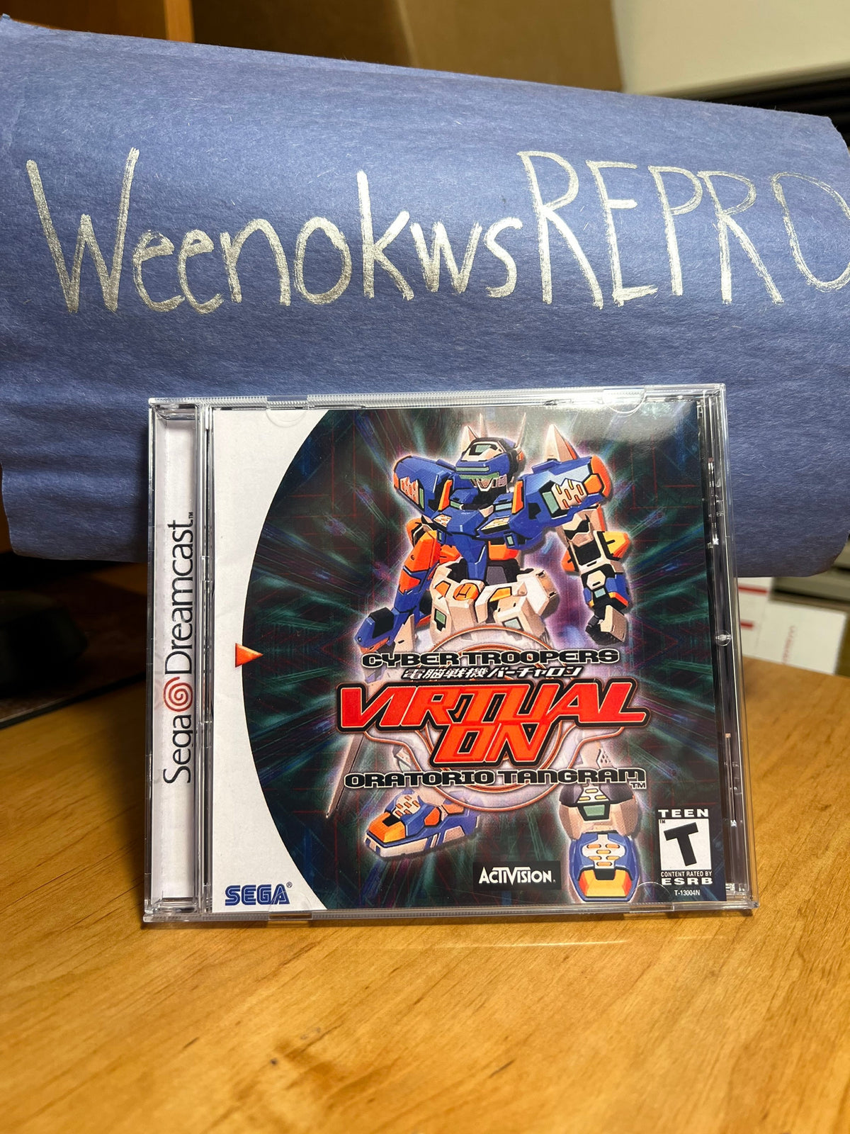 Cyber Troopers Virtual On Oratorio Tangram REPRODUCTION CASE No Disc Dreamcast