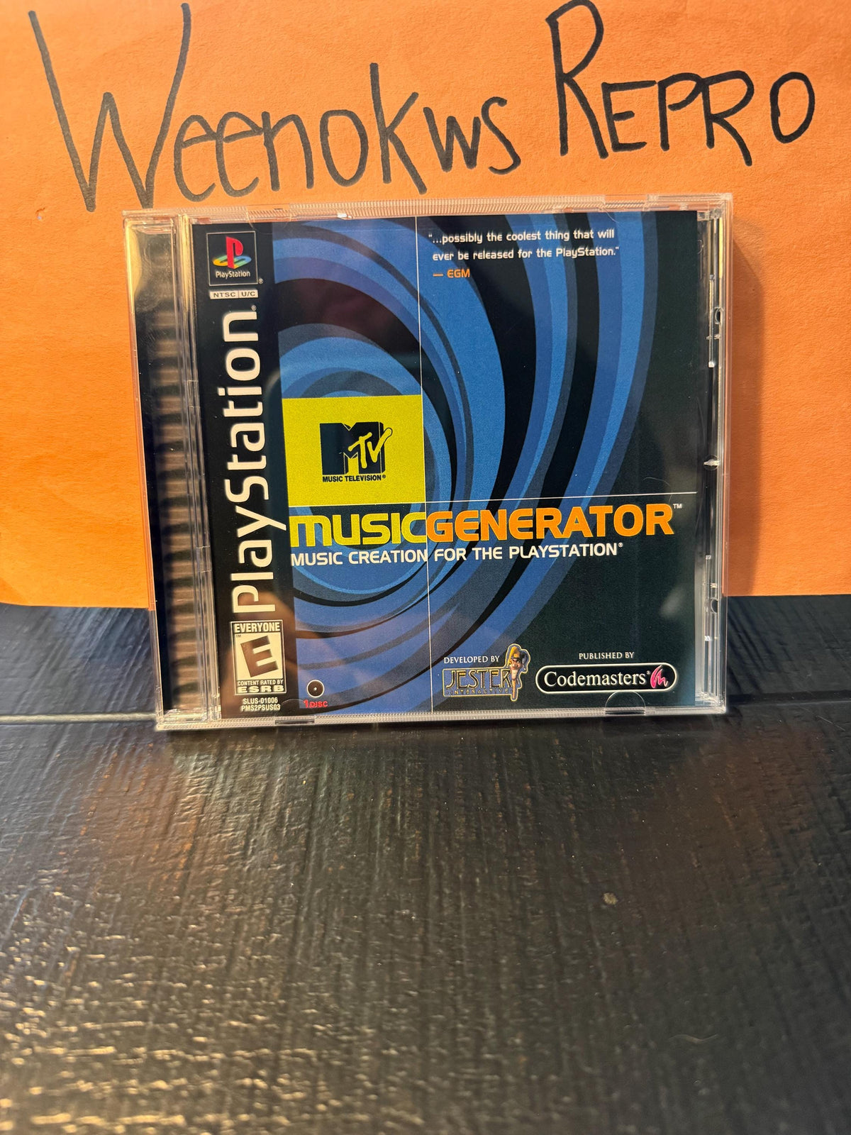 MTV Music Generator REPLACEMENT CASE No Disc! ps1