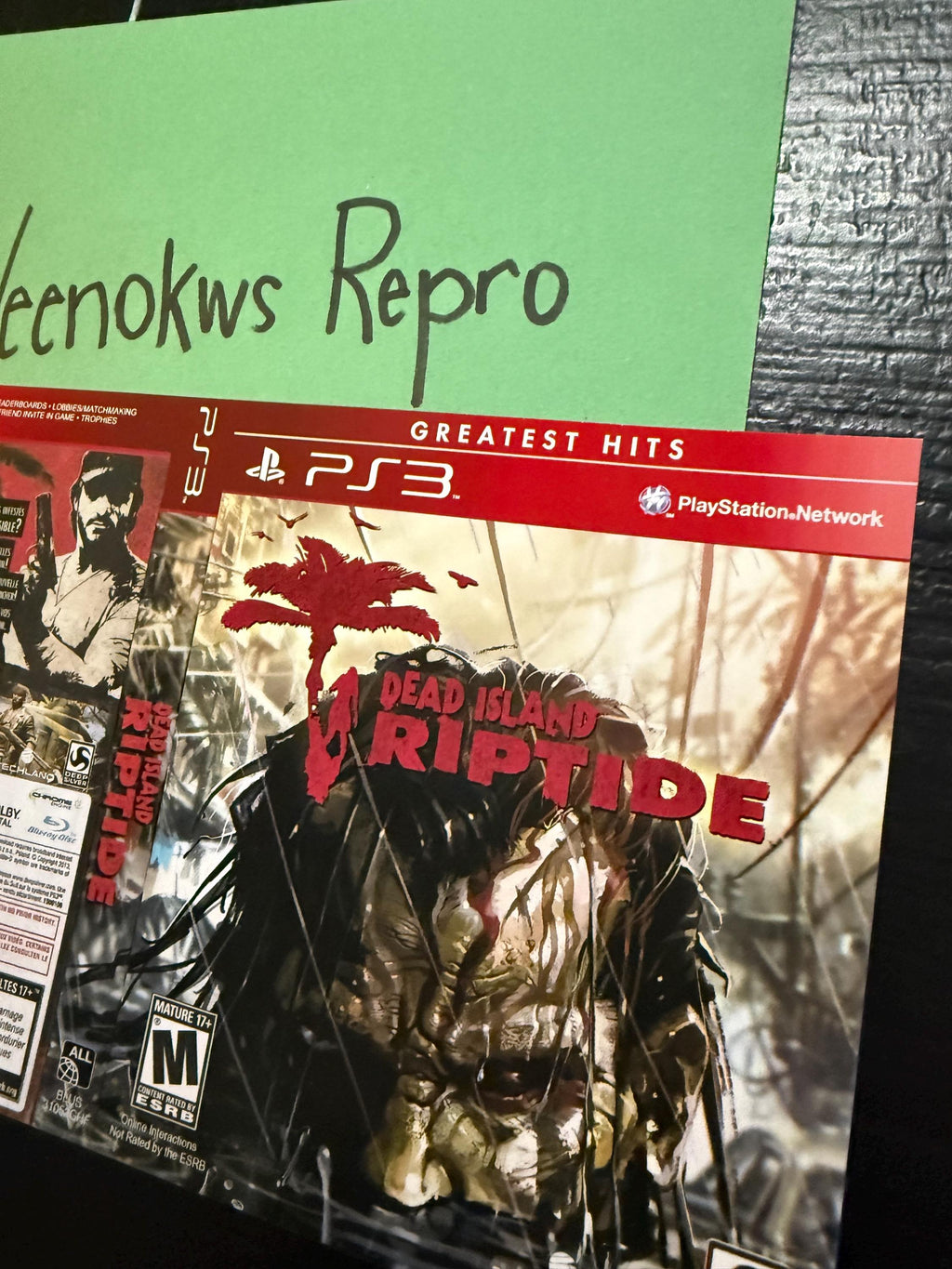 Dead Island Riptide GREATEST HITS REPLACEMENT Artwork Only No Case! Ps3
