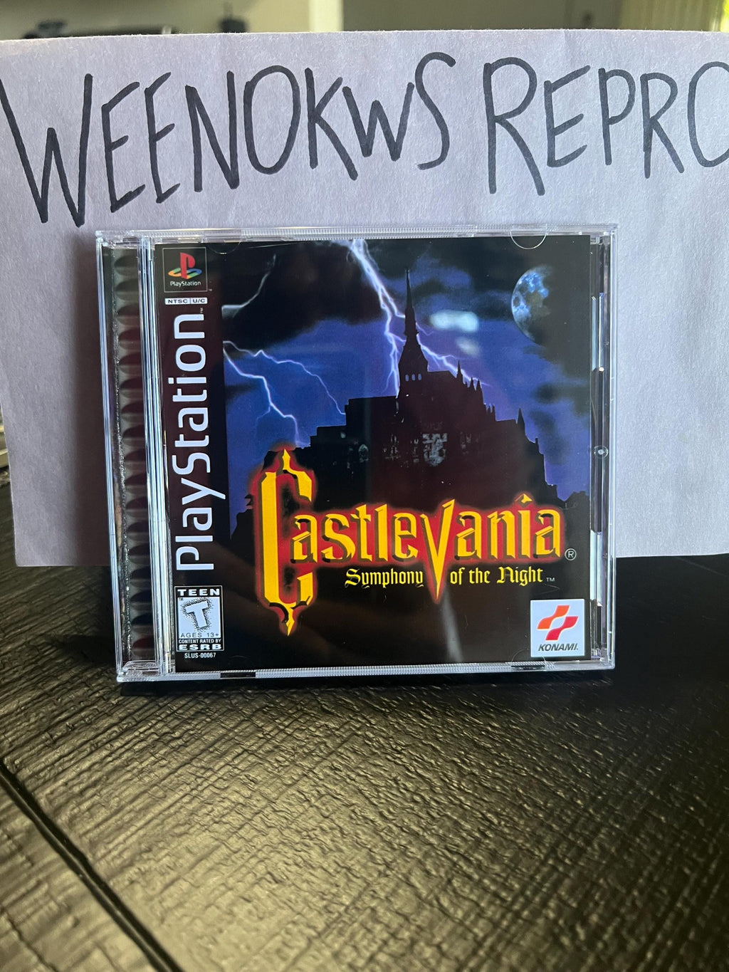 Castlevania Symphony of the Night REPLACMENT CASE No Disc! Ps1