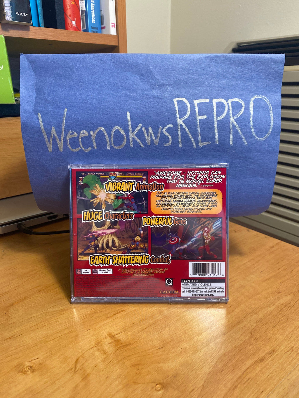 Marvel Super Heroes REPLACMENT CASE No Disc Ps1