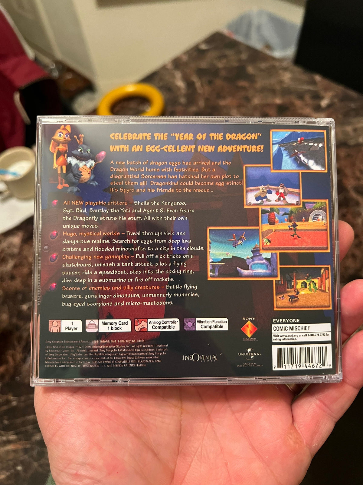 Spyro 3 Year of the Dragon REPLACMENT CASE No Disc! Ps1