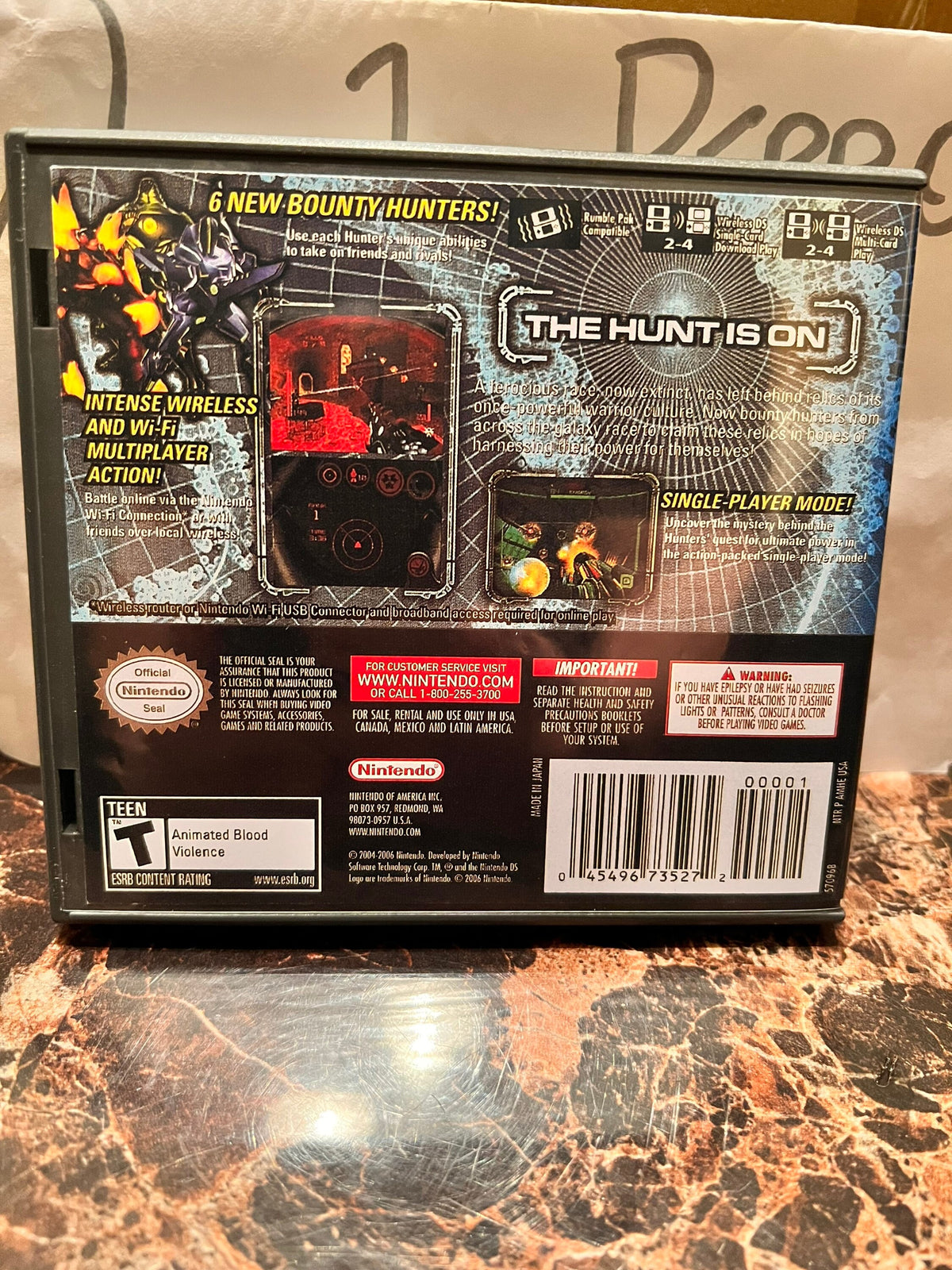 Metroid Prime Hunters REPLACEMENT CASE No Game! Nintendo Ds