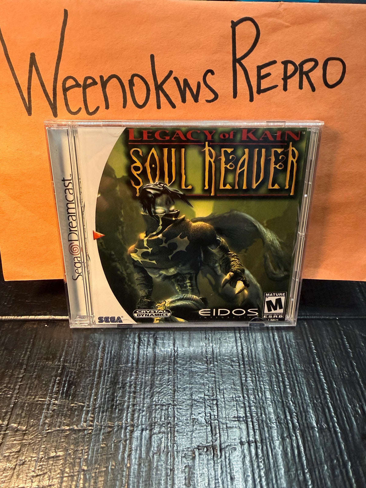 Legacy of Kain Soul Reaver REPRODUCTION CASE No Disc Dreamcast
