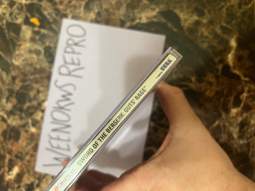 Sword of the Beserk Guts Rage REPRODUCTION CASE No Disc! Dreamcast