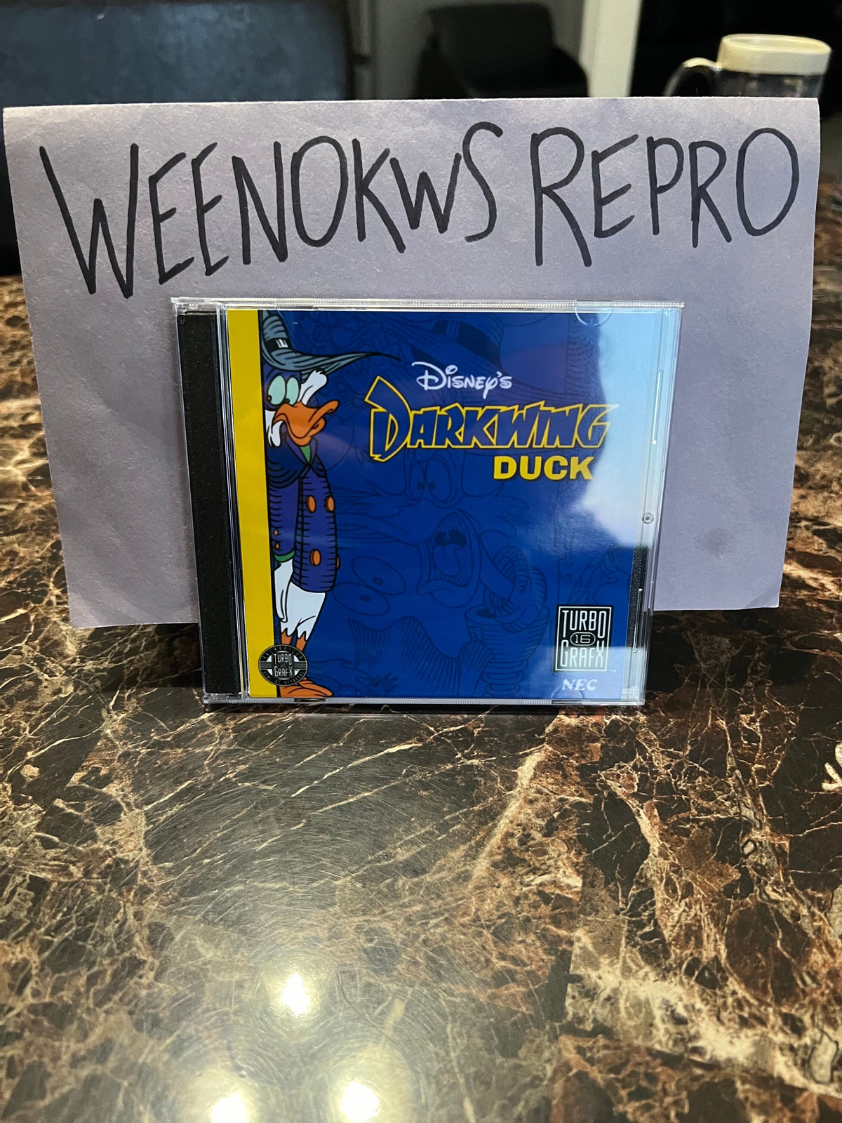 Darkwing Duck REPRODUCTION Case No Game 3D Printed Turbo Grafx