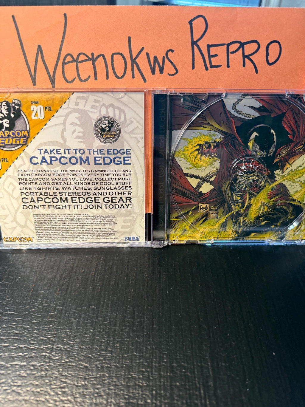 Spawn Dreamcast REPRODUCTION CASE Only No Disc
