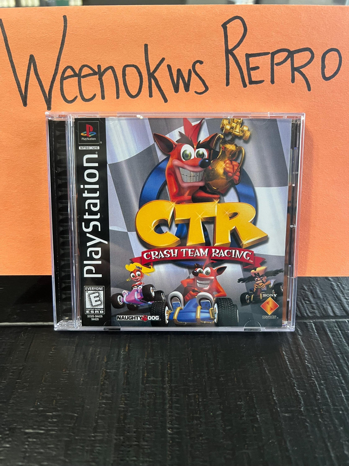 CTR Crash Team Racing REPLACMENT CASE No Disc ps1