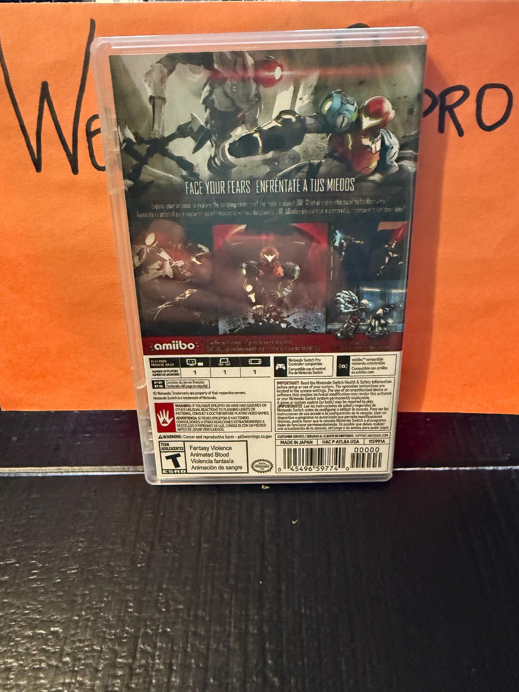 Metroid Dread REPLACEMENT CASE No Game! Nintendo Switch
