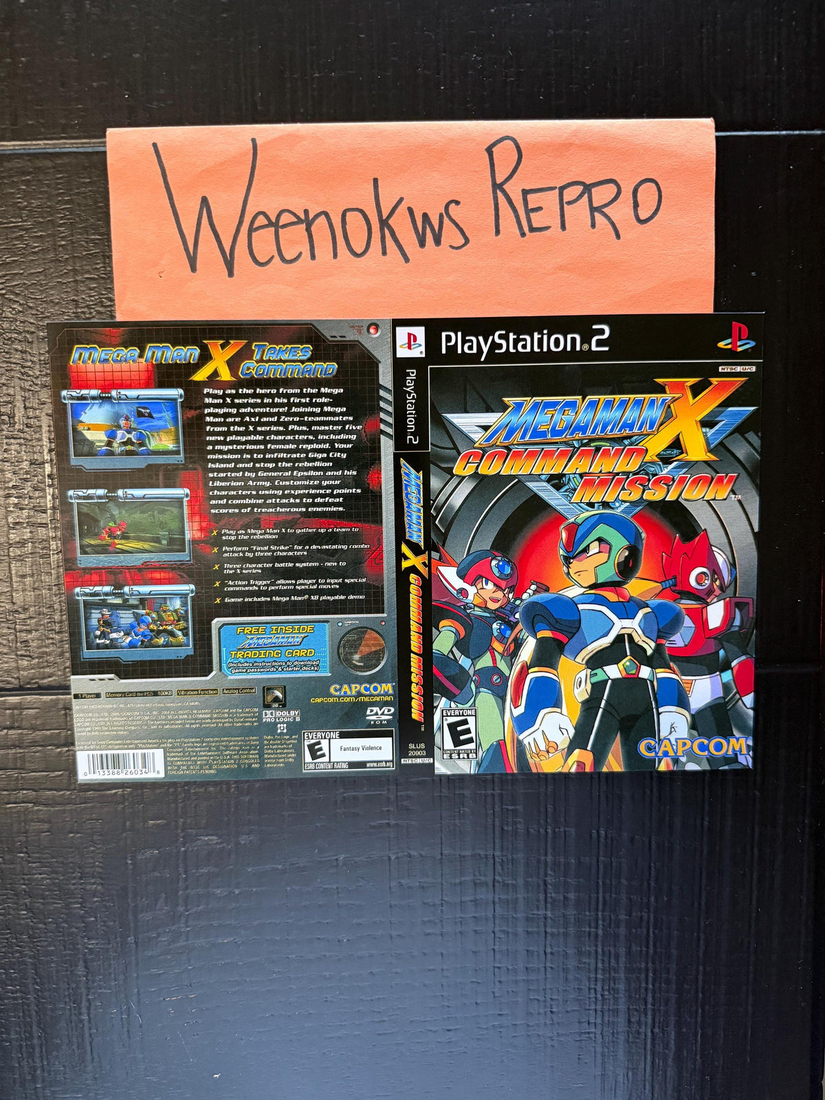 Mega Man X Command Mission REPLACEMENT Art Only No Disc No Case ps2