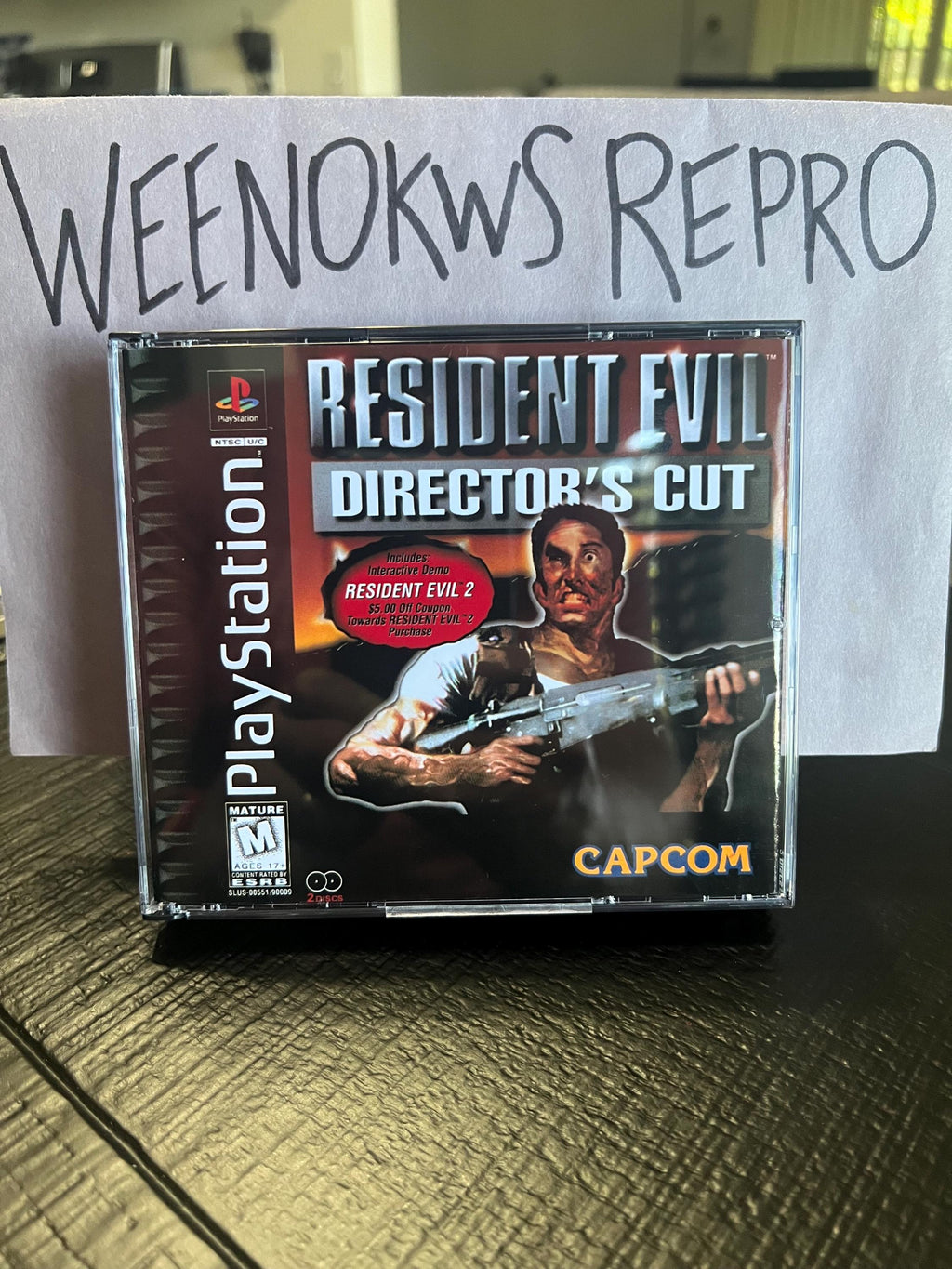 Resident Evil 1 Directors Cut REPLACMENT CASE No Game! Ps1 Thick Case