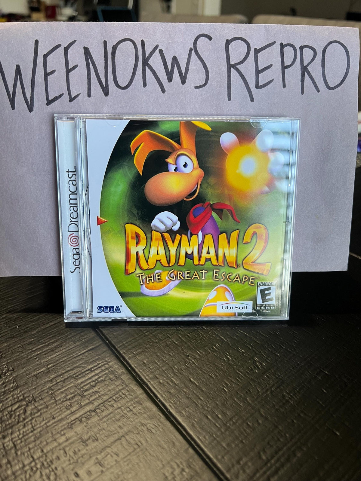 Rayman 2 The Great Escape REPRODUCTION CASE No Disc Dreamcast