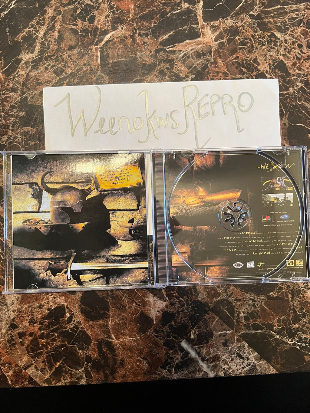 Hexen REPLACMENT CASE No Disc! Ps1