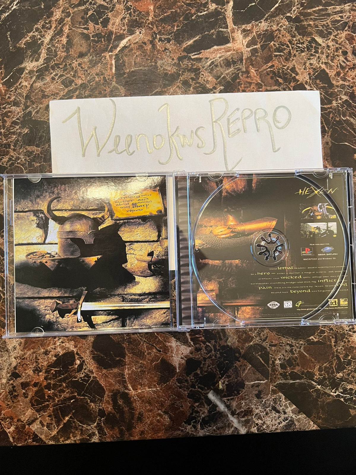 Hexen REPLACMENT CASE No Disc! Ps1