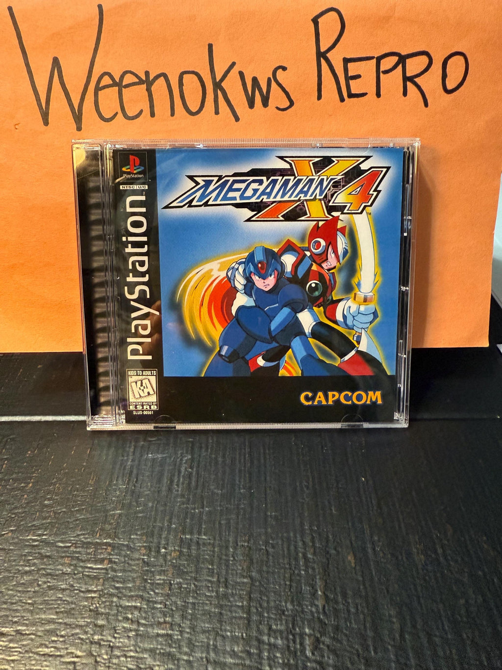 MegaMan X 4 REPLACMENT CASE No Disc Ps1