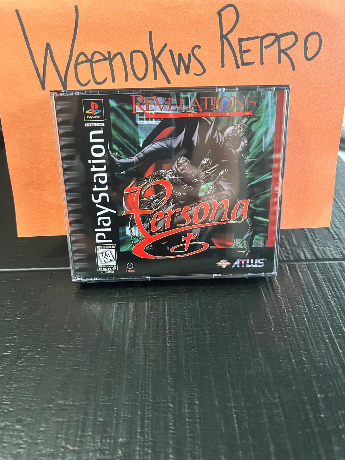 Persona 1 Revelations REPLACEMENT CASE No Disc ps1