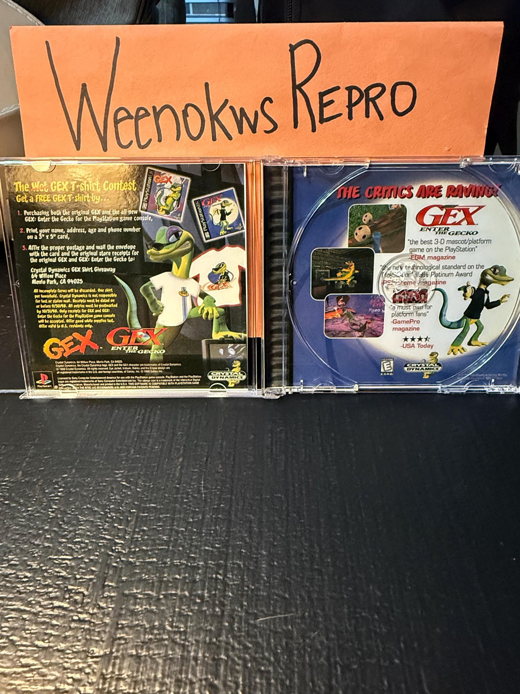 Gex REPLACMENT CASE No Disc Ps1