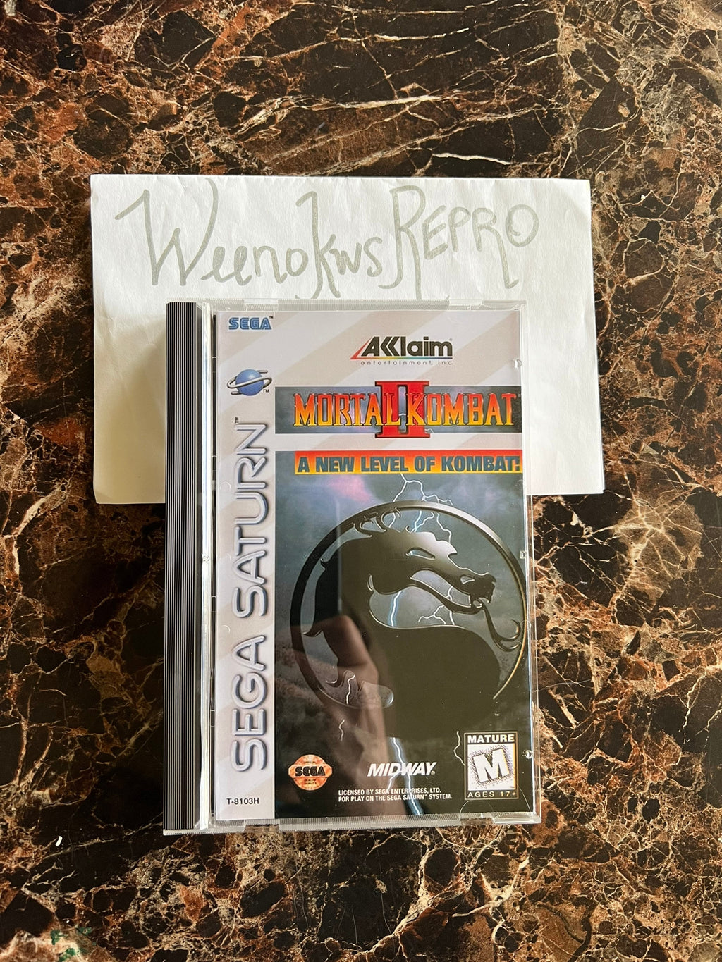 Mortal Kombat 2 II REPLACEMENT CASE No Disc! Sega Saturn
