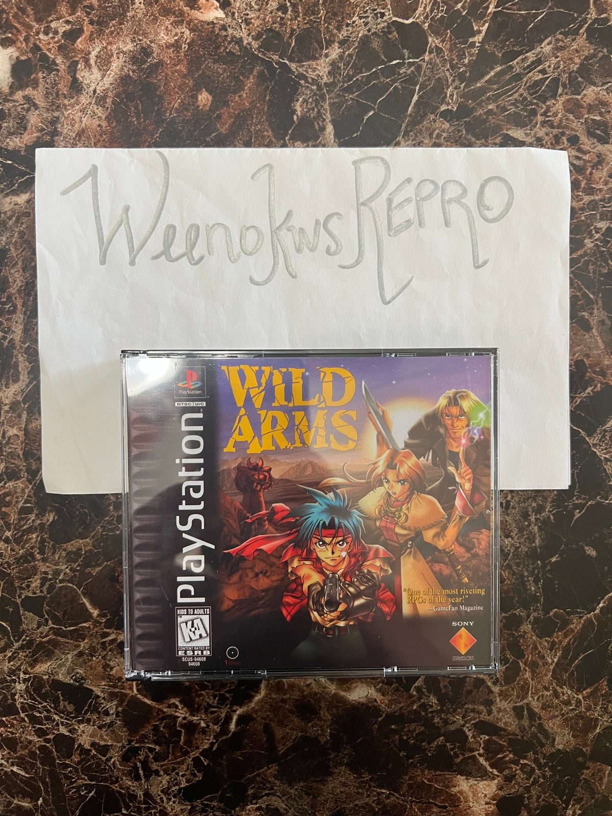 Wild Arms 1 REPLACMENT CASE No Disc! Ps1
