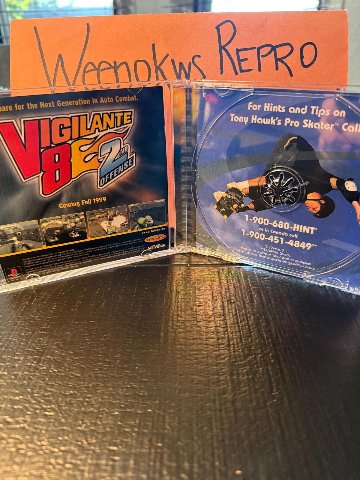 Tony Hawks Pro Skater 1 REPLACMENT CASE No Disc ps1