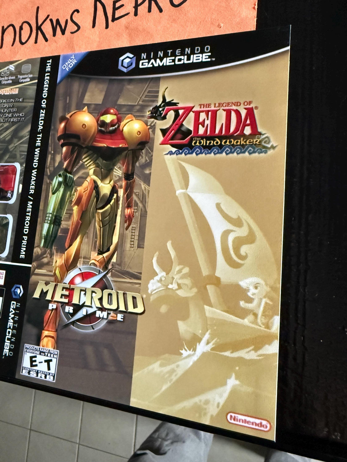 The Legend of Zelda Windwaker and Metroid Prime REPLACEMENT Art Only No Case! GameCube