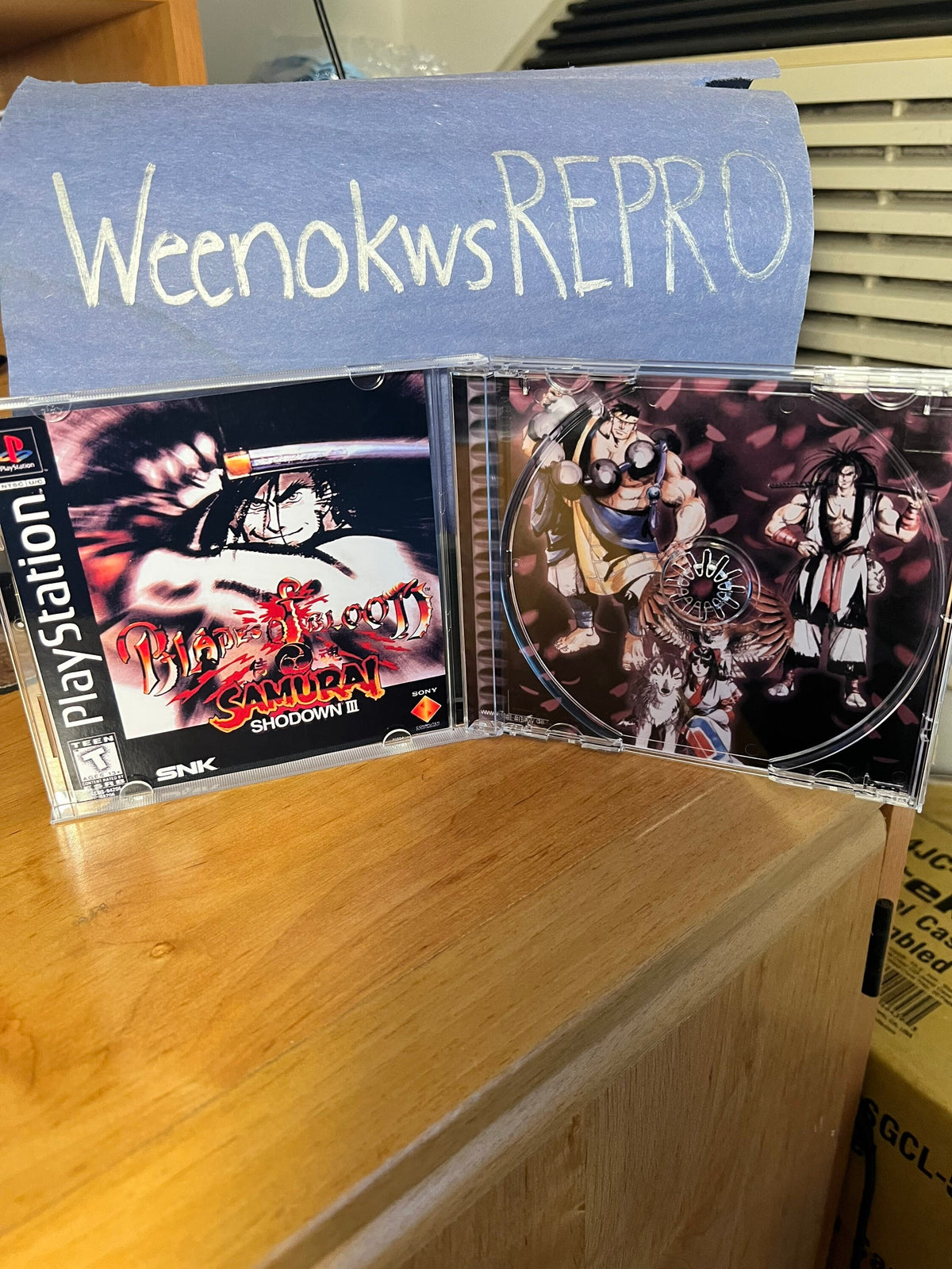 Samurai Showdown III 3 Blades of Blood REPLACEMENT CASE No Disc! Ps1