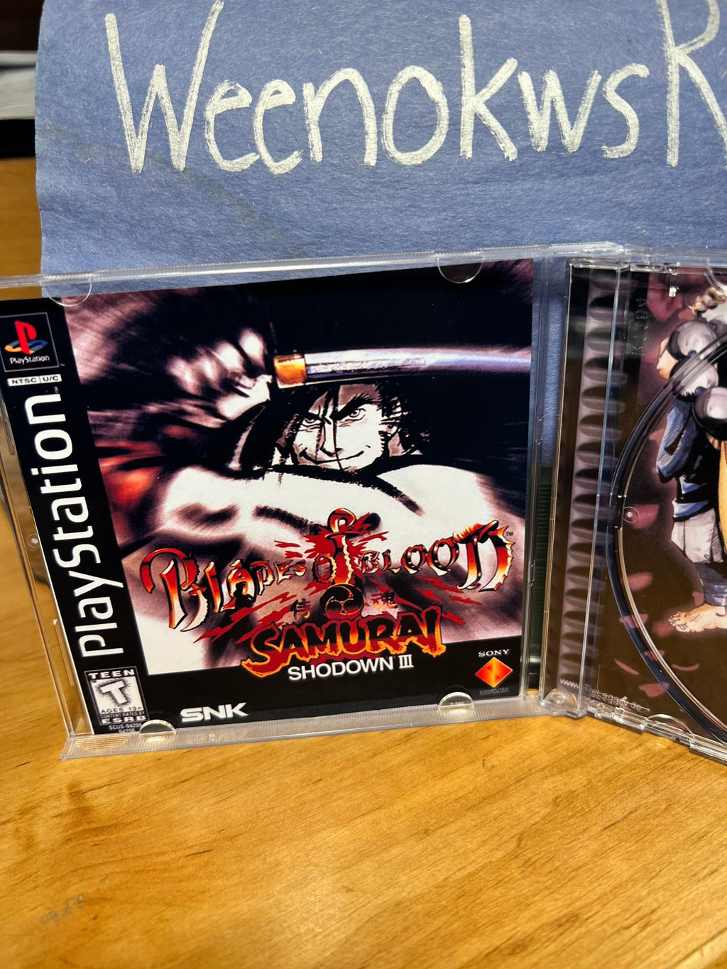 Samurai Showdown III 3 Blades of Blood REPLACEMENT CASE No Disc! Ps1