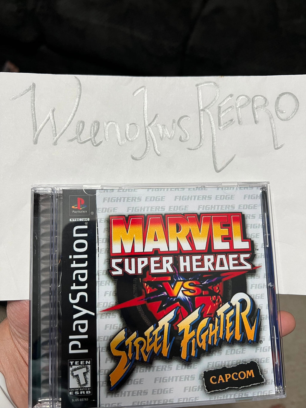 Marvel Super Heroes Vs Street Fighter REPLACEMENT CASE No Disc! Ps1