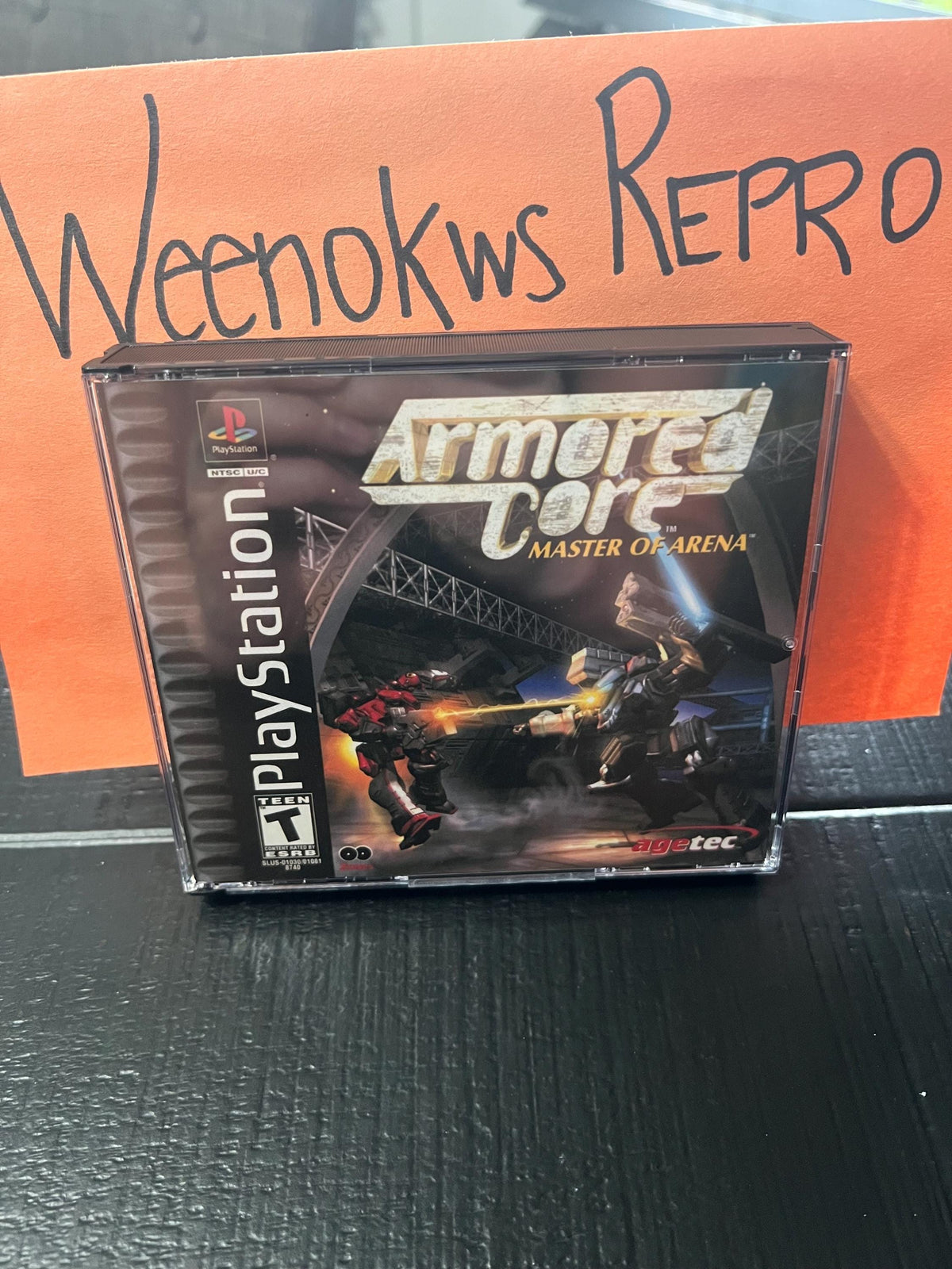 Armored Core Master of Arena REPLACMENT CASE No Disc! Ps1