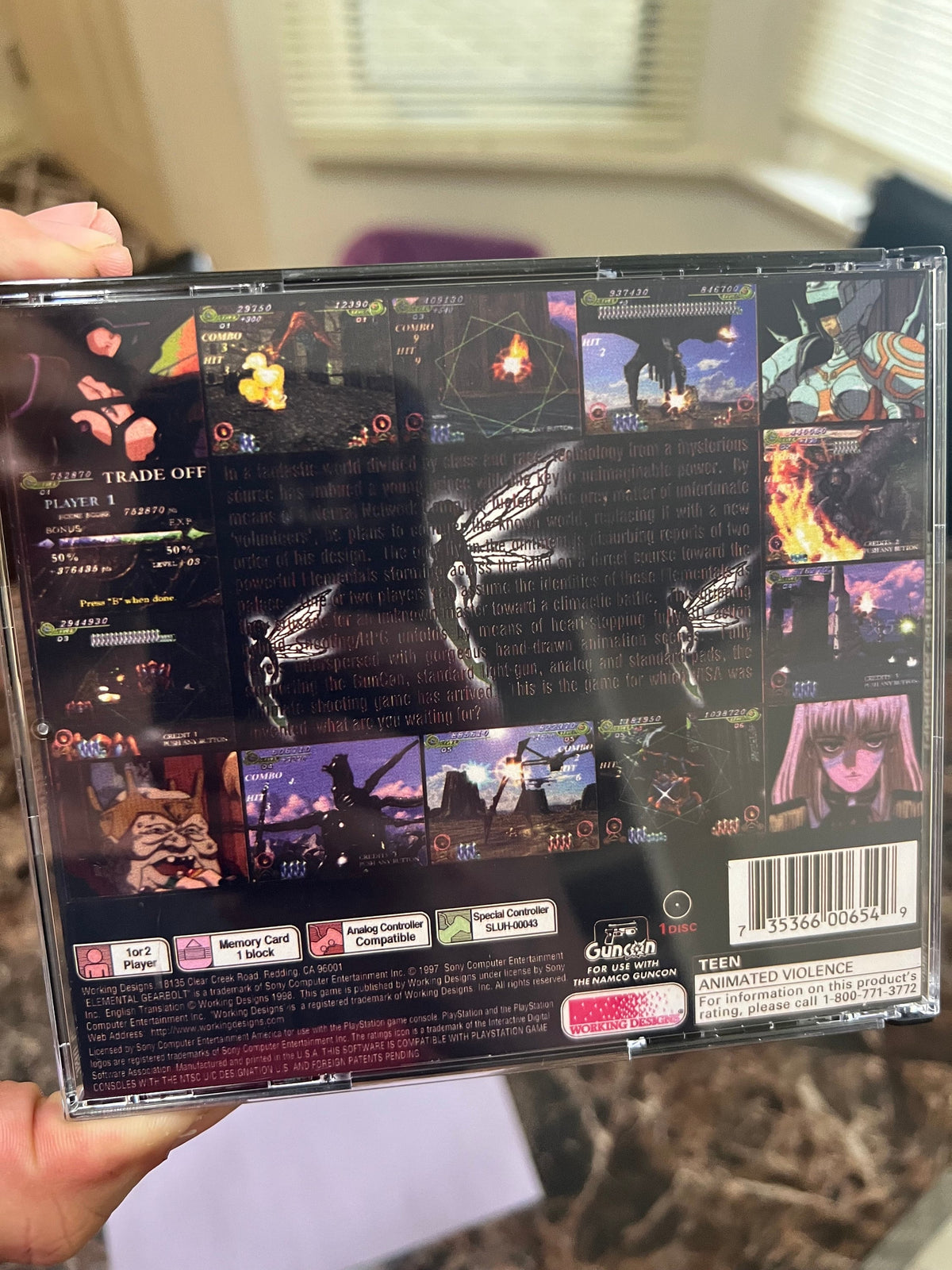 Elemental Gearbolt REPLACMENT CASE No Disc! Ps1