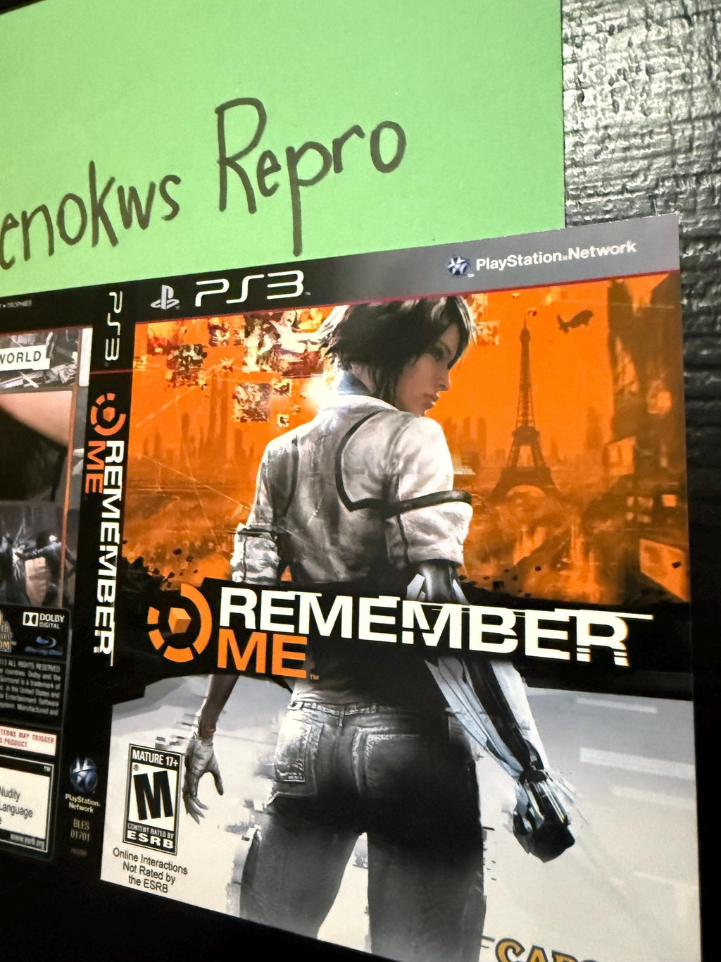 Remember Me REPLACEMENT  Artwork Only No Case! Ps3
