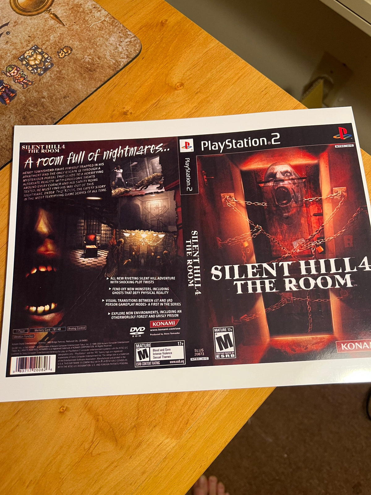 Silent Hill 4 The Room REPLACEMENT Art Only No Disc No Case Ps2