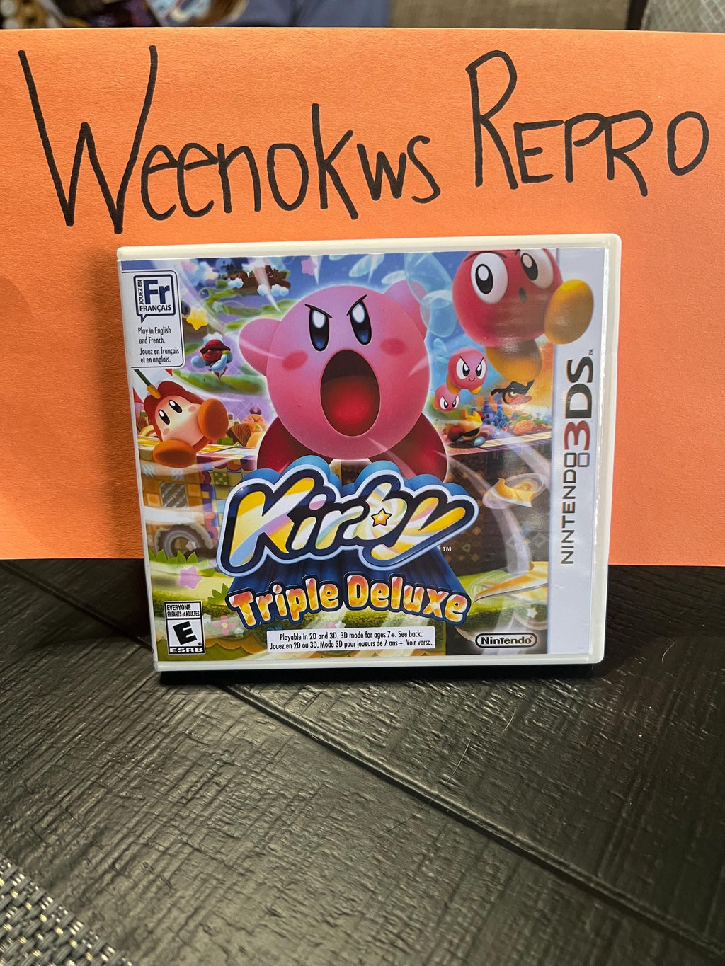 Kirby Triple Deluxe REPLACEMENT CASE No Game! Nintendo 3ds
