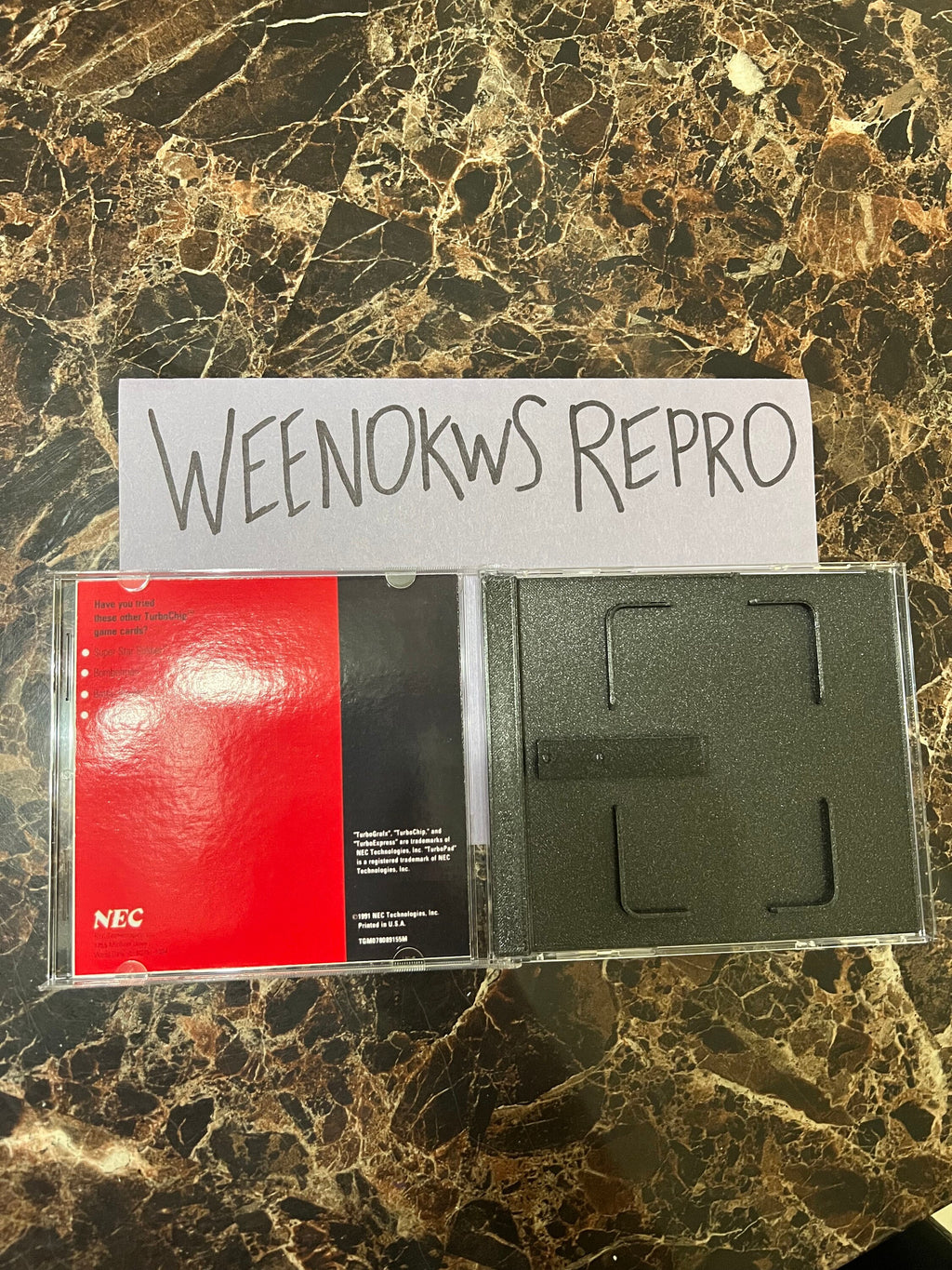Ghost Manor REPRODUCTION Case No Game 3D Printed Turbo Grafx