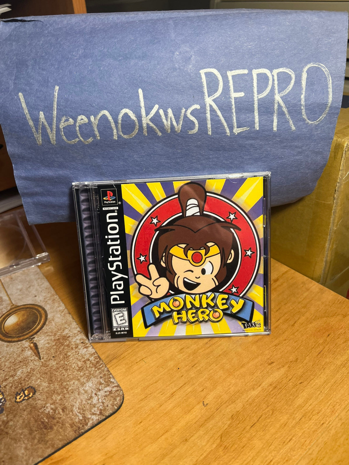 Monkey Hero REPLACMENT CASE No Disc! Ps1