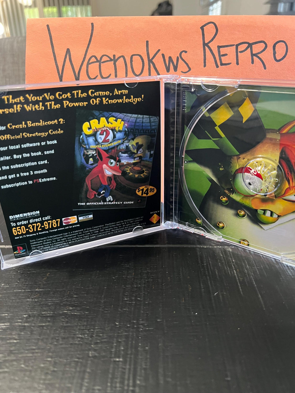 Crash Bandicoot 2 Cortex strikes back REPLACMENT CASE No Disc ps1