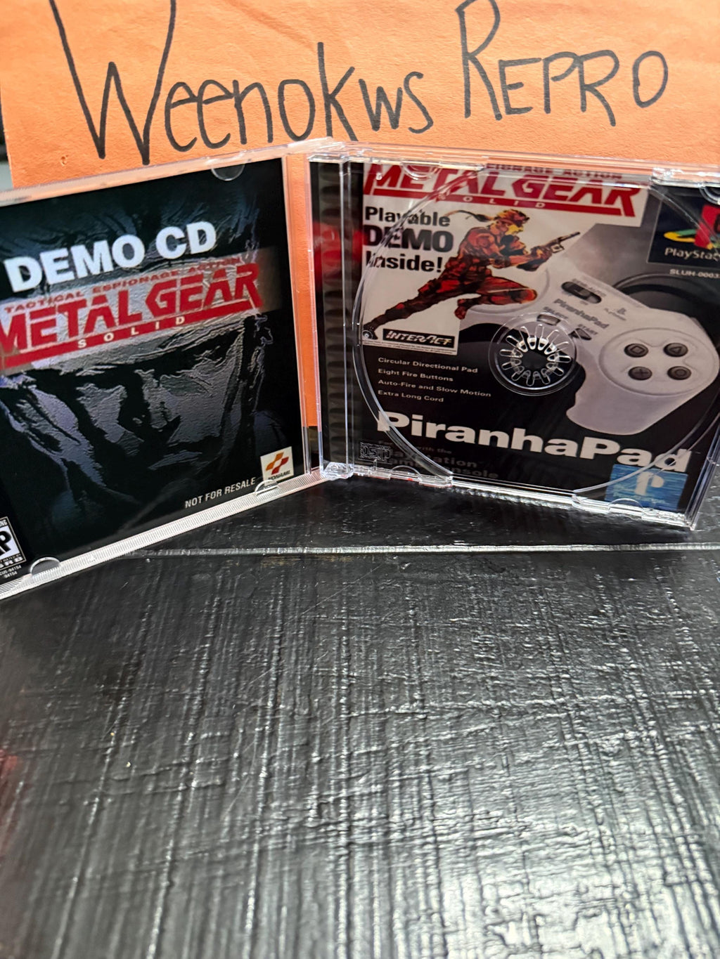 Metal Gear Solid Demo REPLACMENT CASE No Disc black label ps1