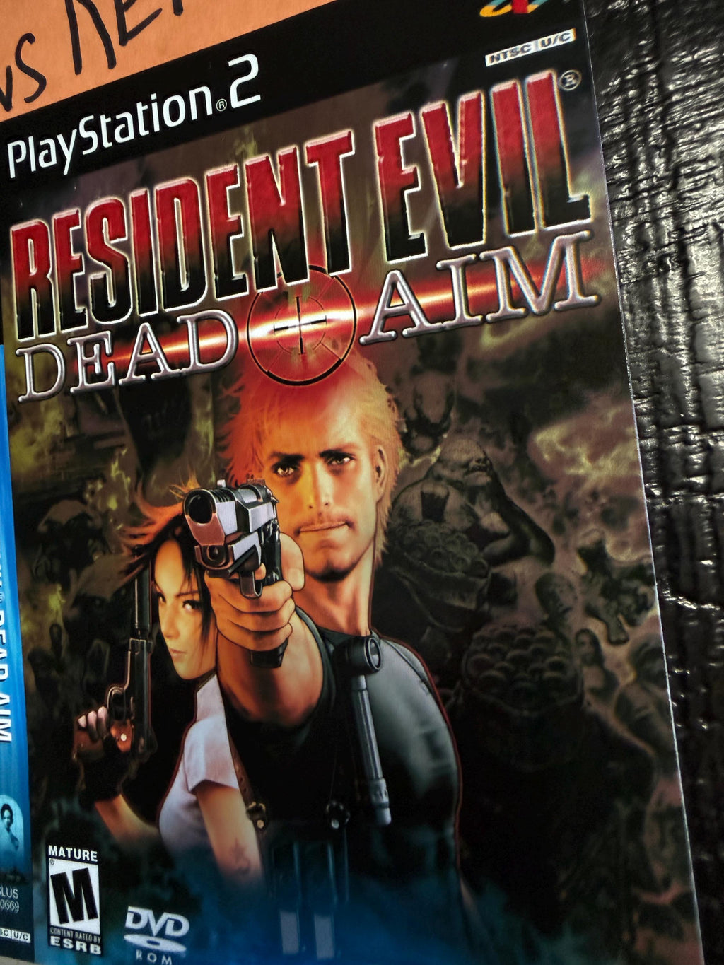 Resident Evil Dead Aim REPLACEMENT Art Only No Case! No Disc Ps2
