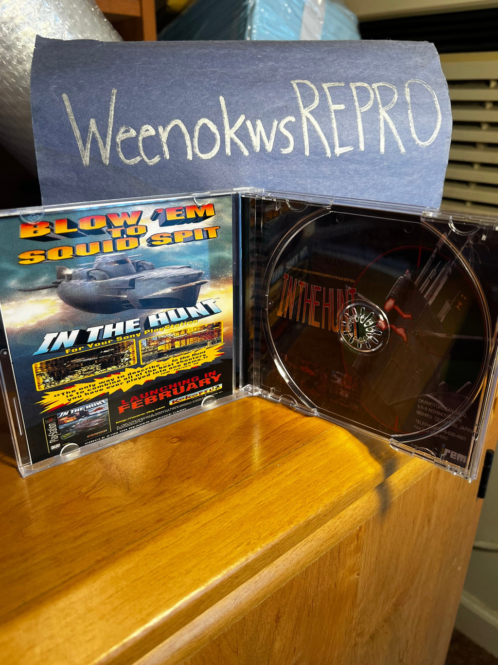 In the Hunt REPLACMENT CASE No Disc! Ps1