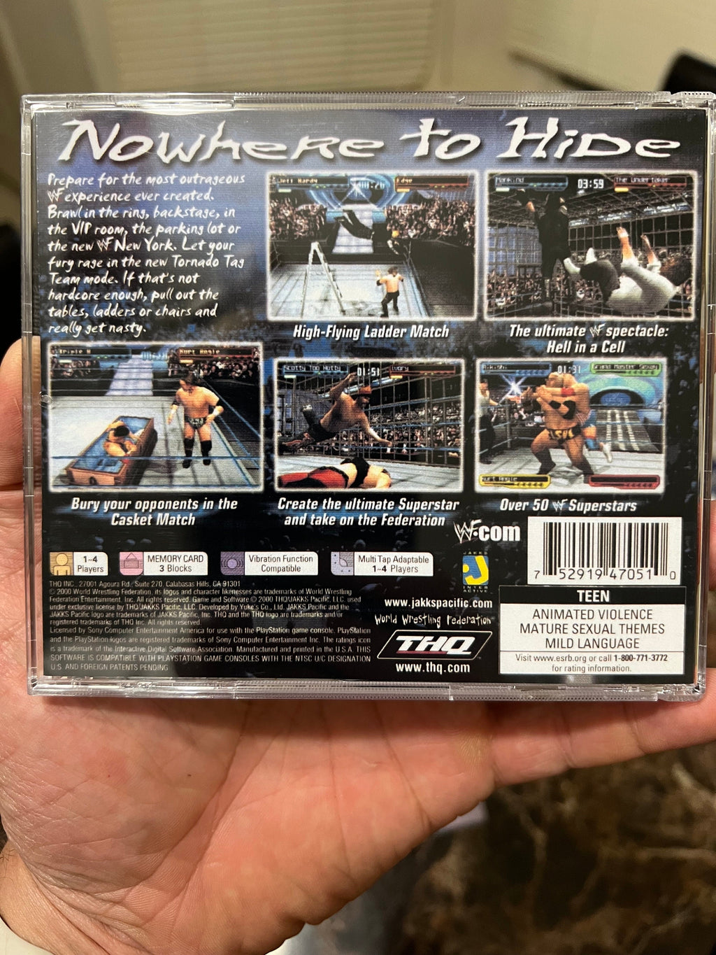 WWF Smackdown 2 Know Your Role REPLACMENT CASE No Disc! Ps1