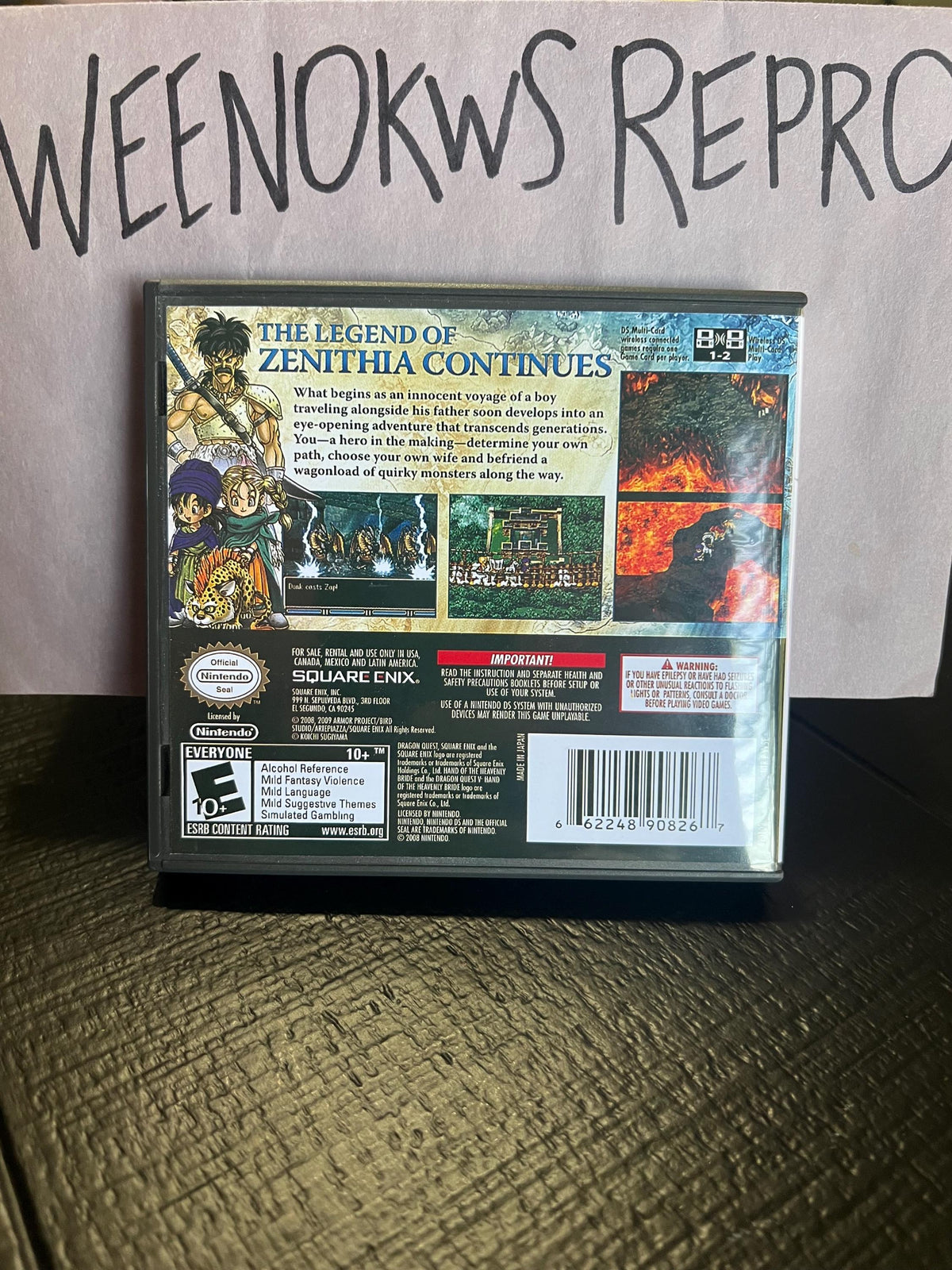 Dragon Quest V 5 REPLACEMENT CASE No Game!! Nintendo Ds