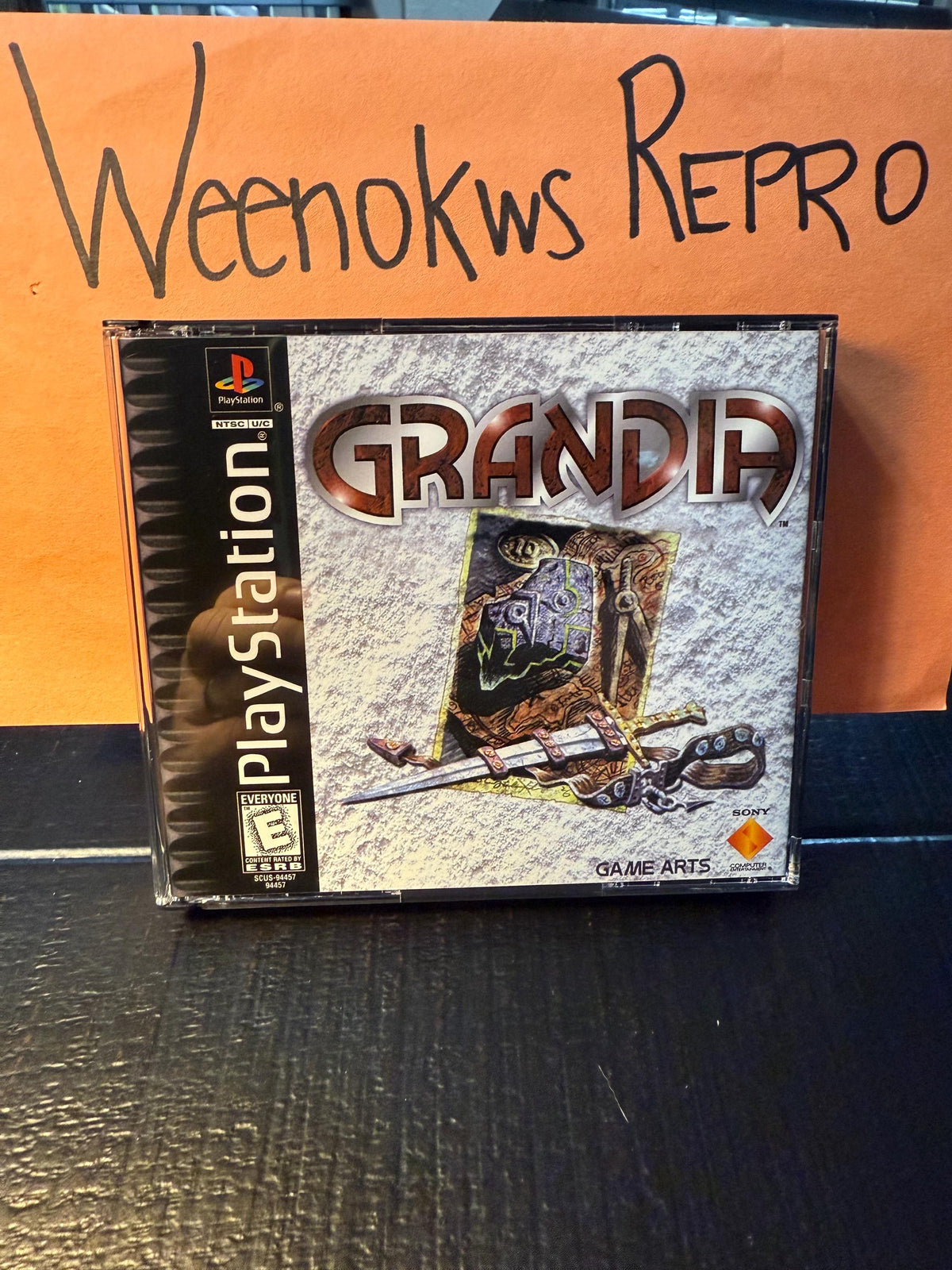 Grandia REPLACMENT CASE No Game! Ps1