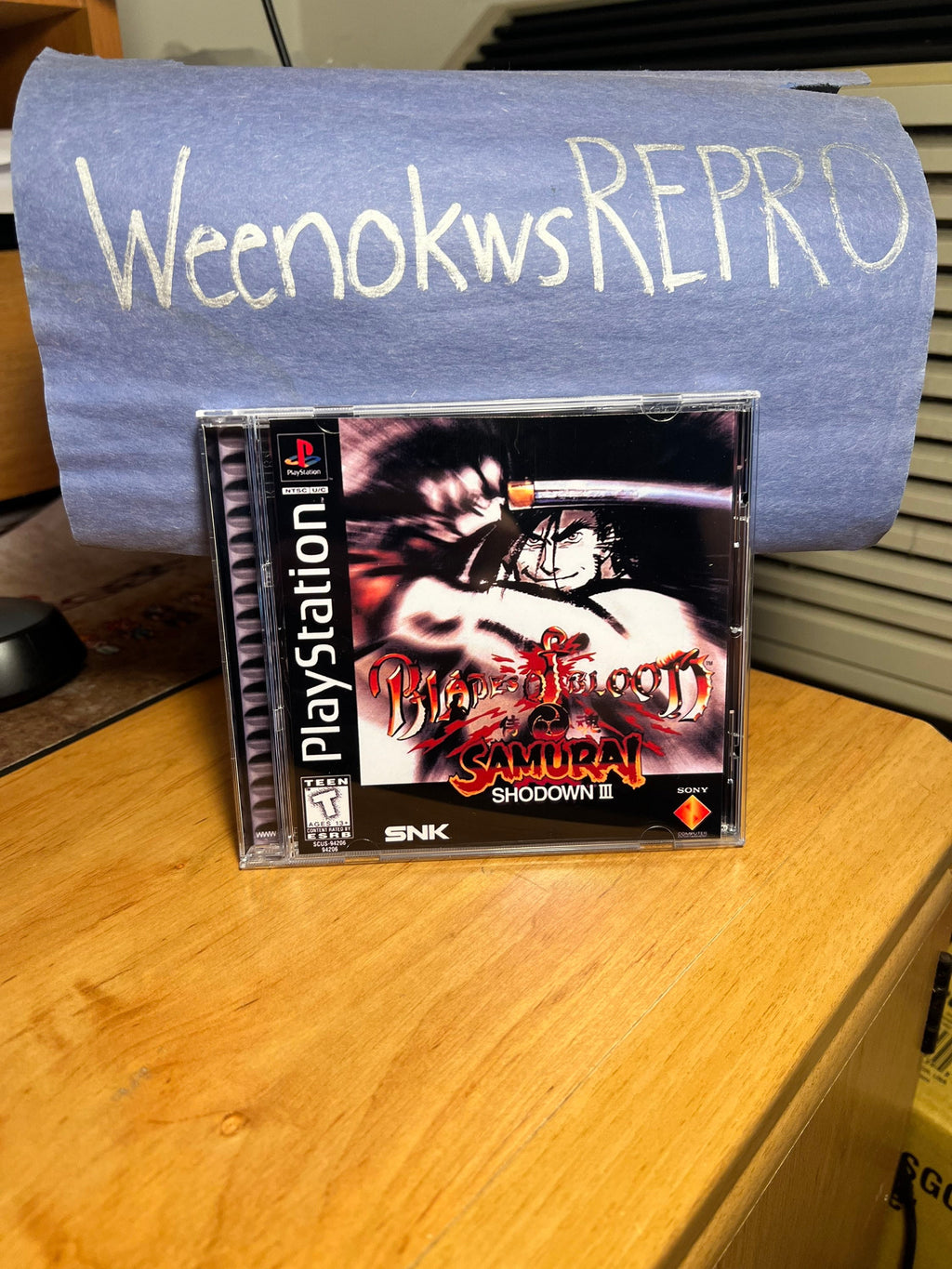 Samurai Showdown III 3 Blades of Blood REPLACEMENT CASE No Disc! Ps1