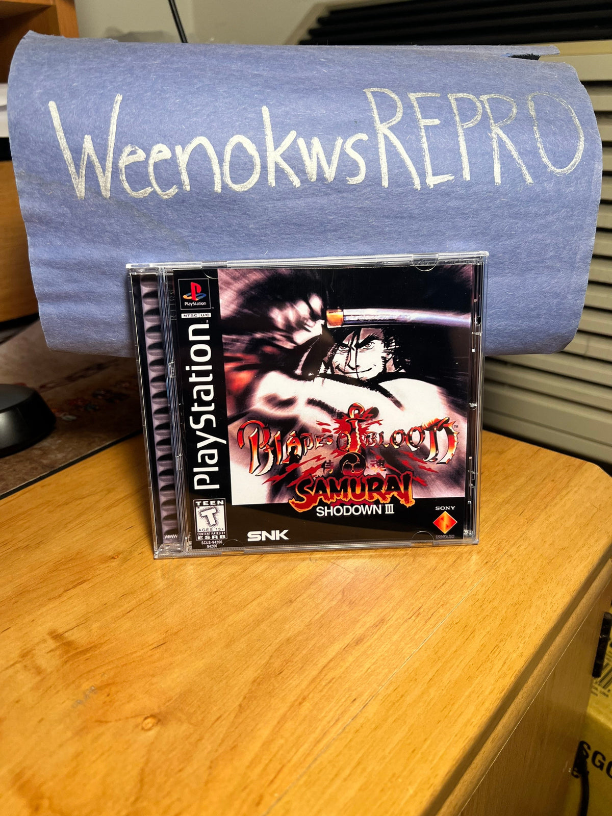 Samurai Showdown III 3 Blades of Blood REPLACEMENT CASE No Disc! Ps1