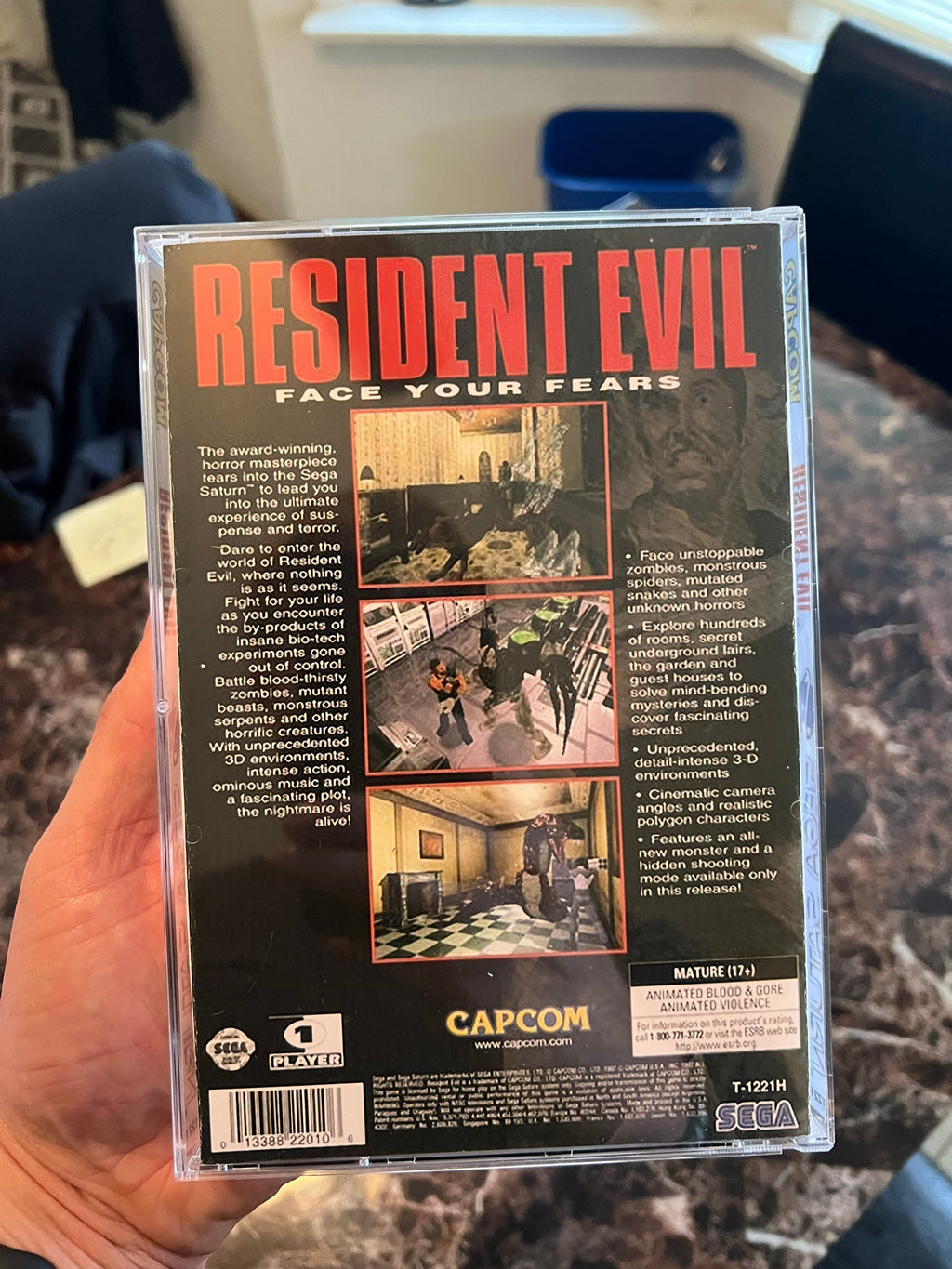 Resident Evil 1 REPLACEMENT CASE No Disc! Sega Saturn