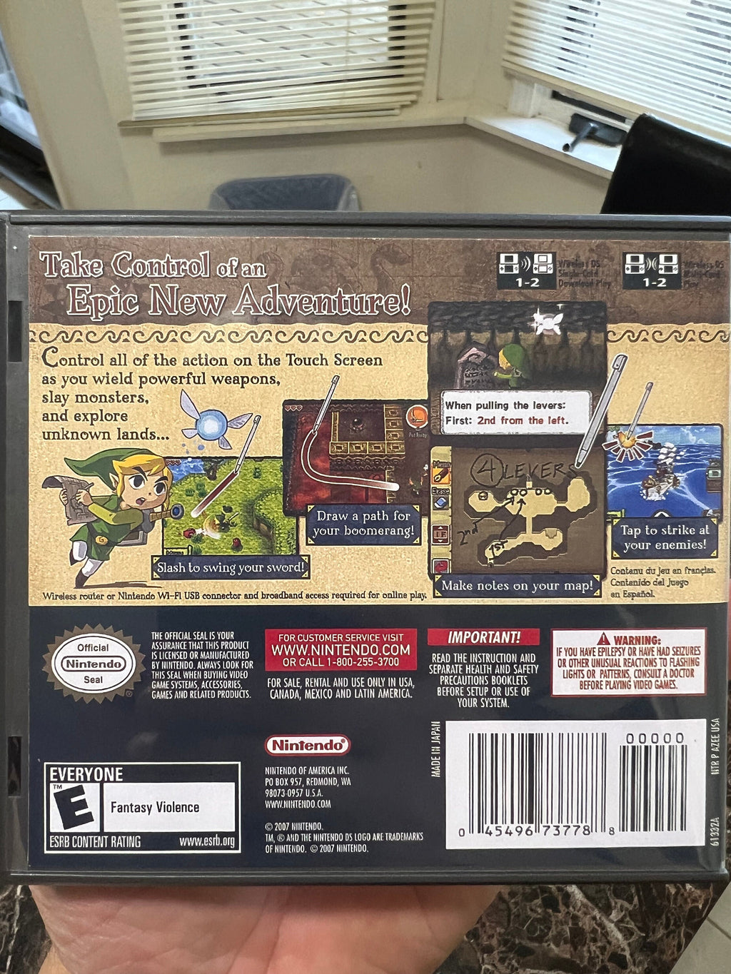 The Legend of Zelda Phantom Hourglass REPLACEMENT CASE No Game! Nintendo Ds